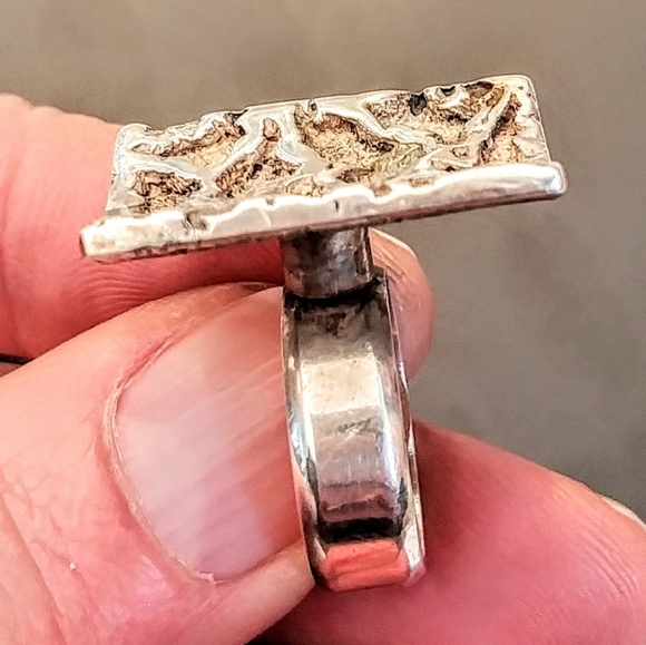 Vintage DANISH MODERN 830S Silver Ring Modernist MCM - Picture 2 of 7